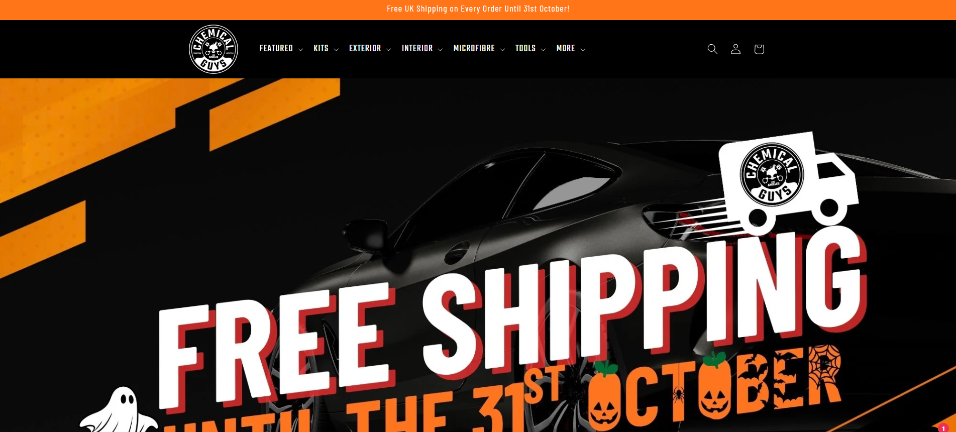 Chemical Guys UK website preview