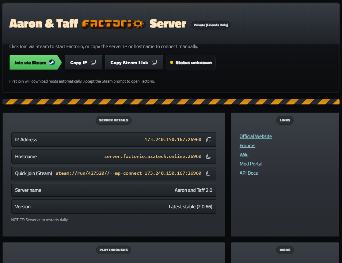 Factorio server portal preview