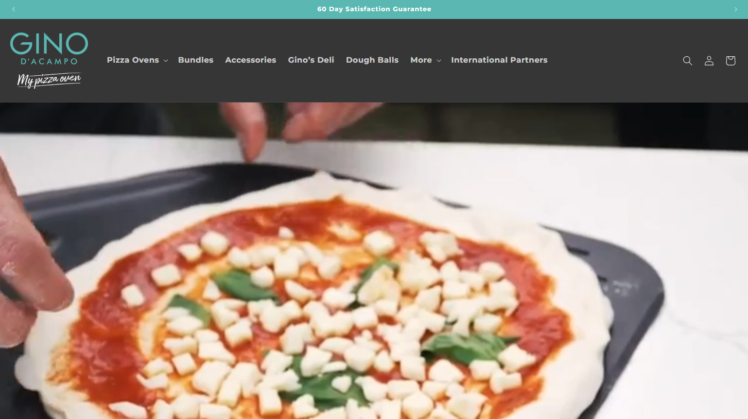 Gino Pizza Ovens website preview